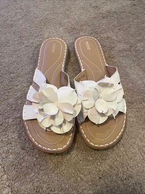 Sonoma White Floral Slide Sandals for Women